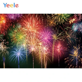 

Christmas Happy New Year Gorgeous Firework Starry Night Backdrop Vinyl Photography Backdrop Photografic Bsckgrounds Photozone