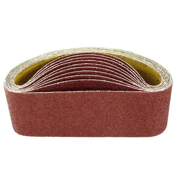 

3-Inch x 21-Inch 40 Grit Lapped Butt Joint Aluminum Oxide Sanding Belt 10pcs