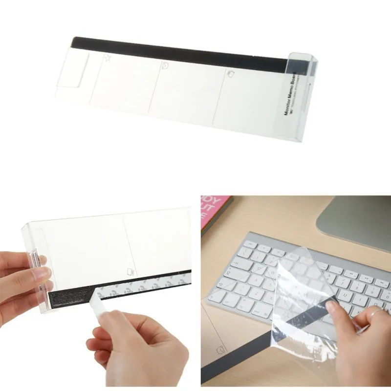 New Computer Monitors Side Panel Computer Screen Acrylic Message Board With The Charging Hole Phone Holder 2 Styles