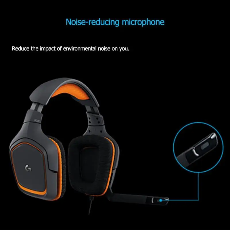Logitech G231 3,5 мм Проводные Игровые наушники с линейным управлением, стереогарнитура с микрофоном, периферийные аксессуары для компьютера