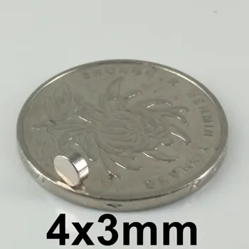 

4x3mm Earth-Magnet Bulk-Sheet Strong-Cylinder Round Small Rare Mini Neodymium N35 4mmx3mm 4X3