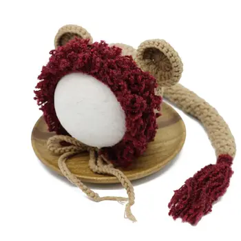 

Newborn Photography Props Baby Hat Infant Knitting Crochet Little Lion Outfits