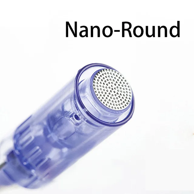 10PCS Electric Dr. Pen Needles Bayonet/ Screw 1/3/5/7/9/12/36/42 pins Nano Cartridge For Auto Micro Pen A1 A6 Tattoo Needles Needle Tip Nano MYM Microneedle - Size: Nano Round