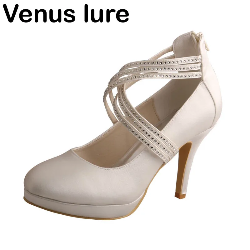 Женская свадебная обувь на платформе свадебные туфли для невесты бежевого цвета