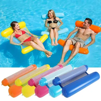 Summer Inflatable Foldable Floating Row Swimming Pool Water Hammock Air Mattresses Bed Beach Pool Toy Water Lounge Chair 1