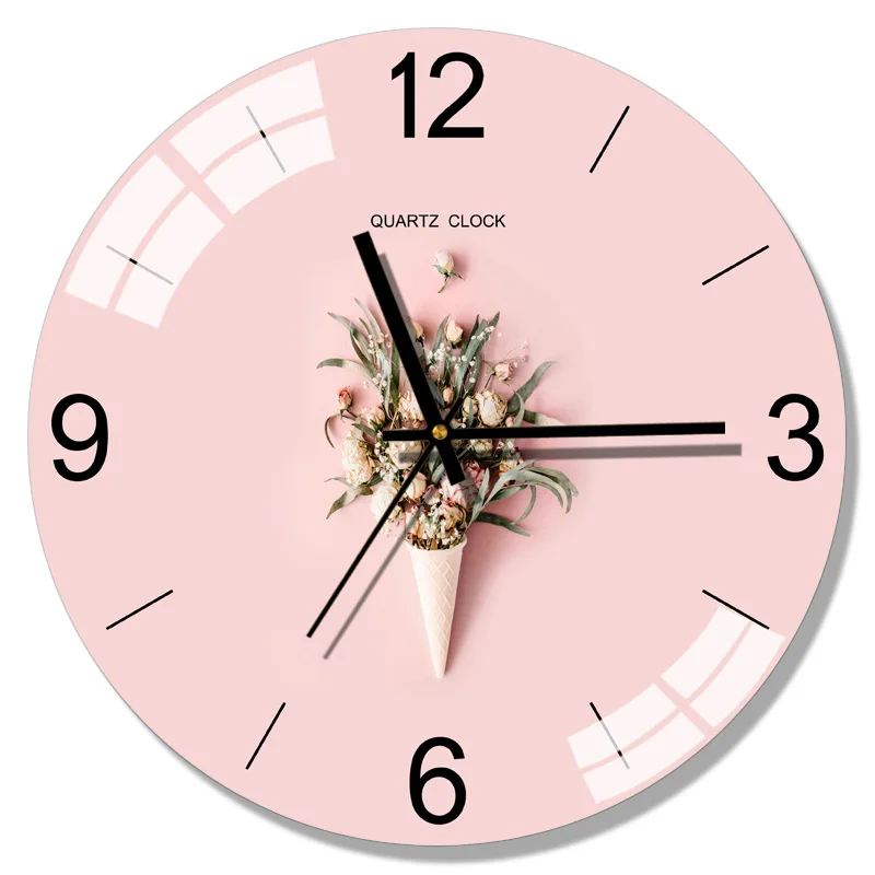 Modern Glass Wall Clock Kitchen Creative Wall Watches Home Decor Living