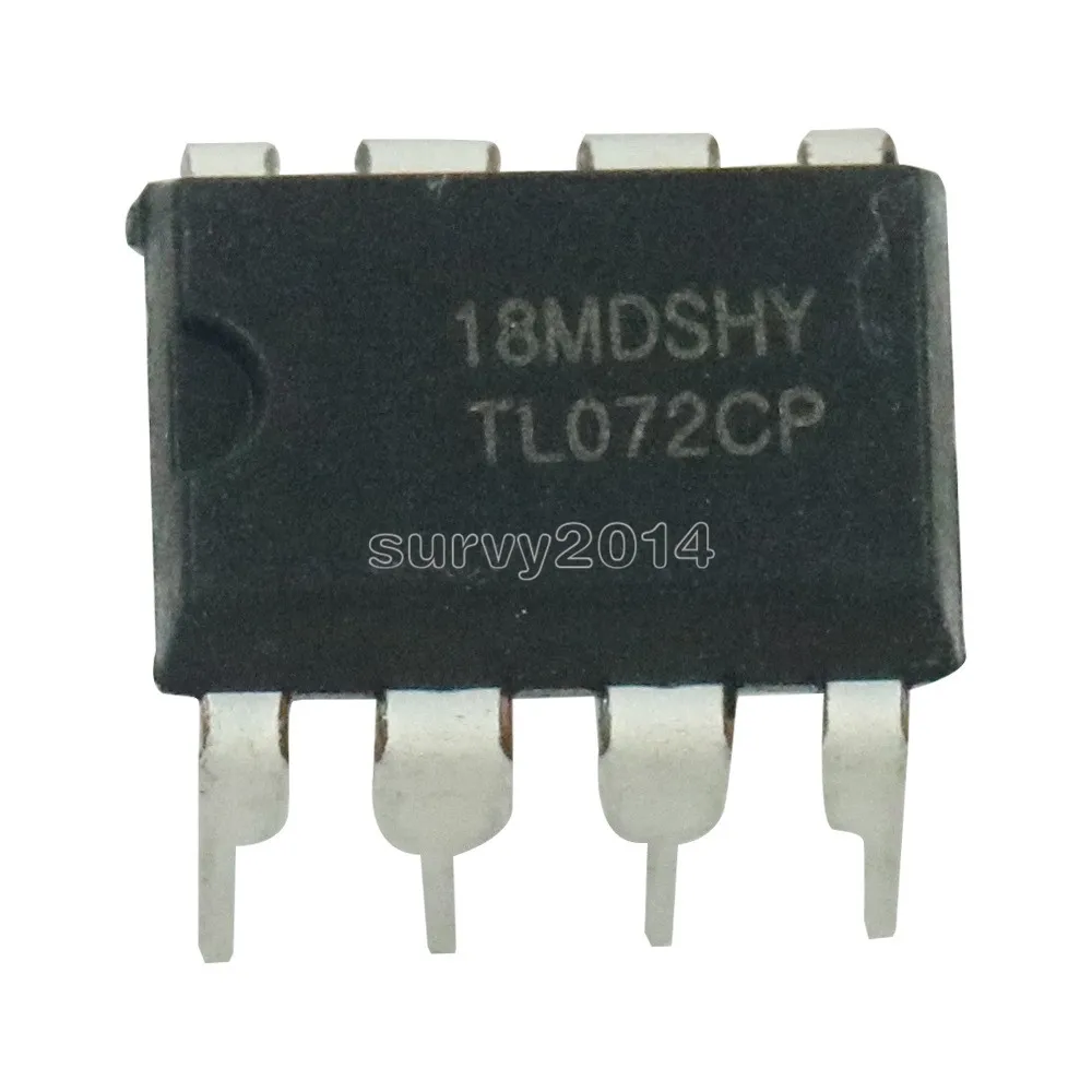 10 Pezzi TL072CP DIP8 - Amplificatori Operazionali TL072 Per Circuiti Elettronici