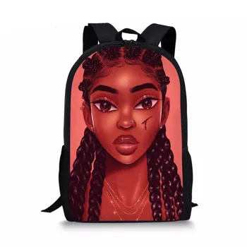 

Black Queen African American Girls Printing School Backpack For Work Mochila Teenage Girls Bookbag Children Kids Schoolbags