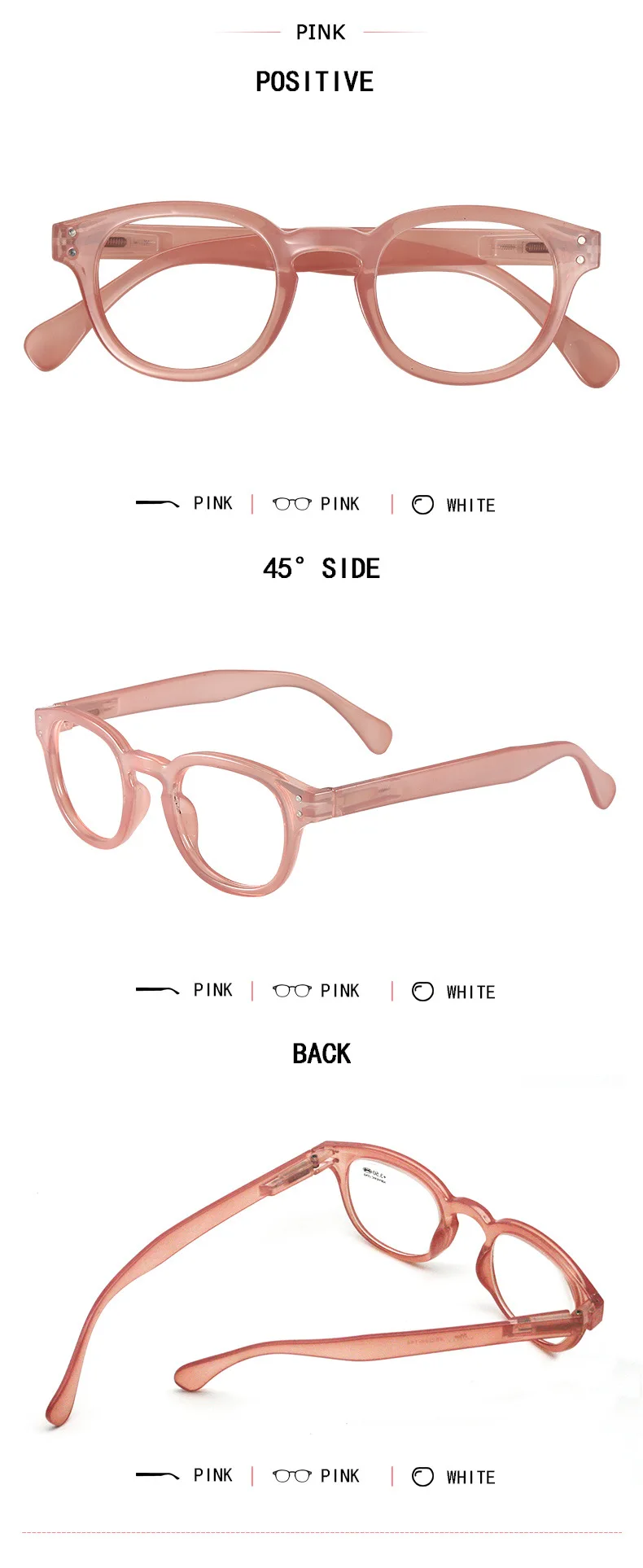 Feishini Новая европейская версия упругая Краска Очки для чтения мужские весенние ноги диоптрий пресбиопические очки женские розовые