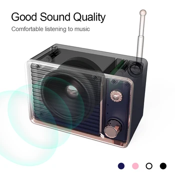 

Nuevo bluetoothaltavoz port radio til Mini Retro con Bluetooth 5 0 altavoz est reo Subwoofer de alta