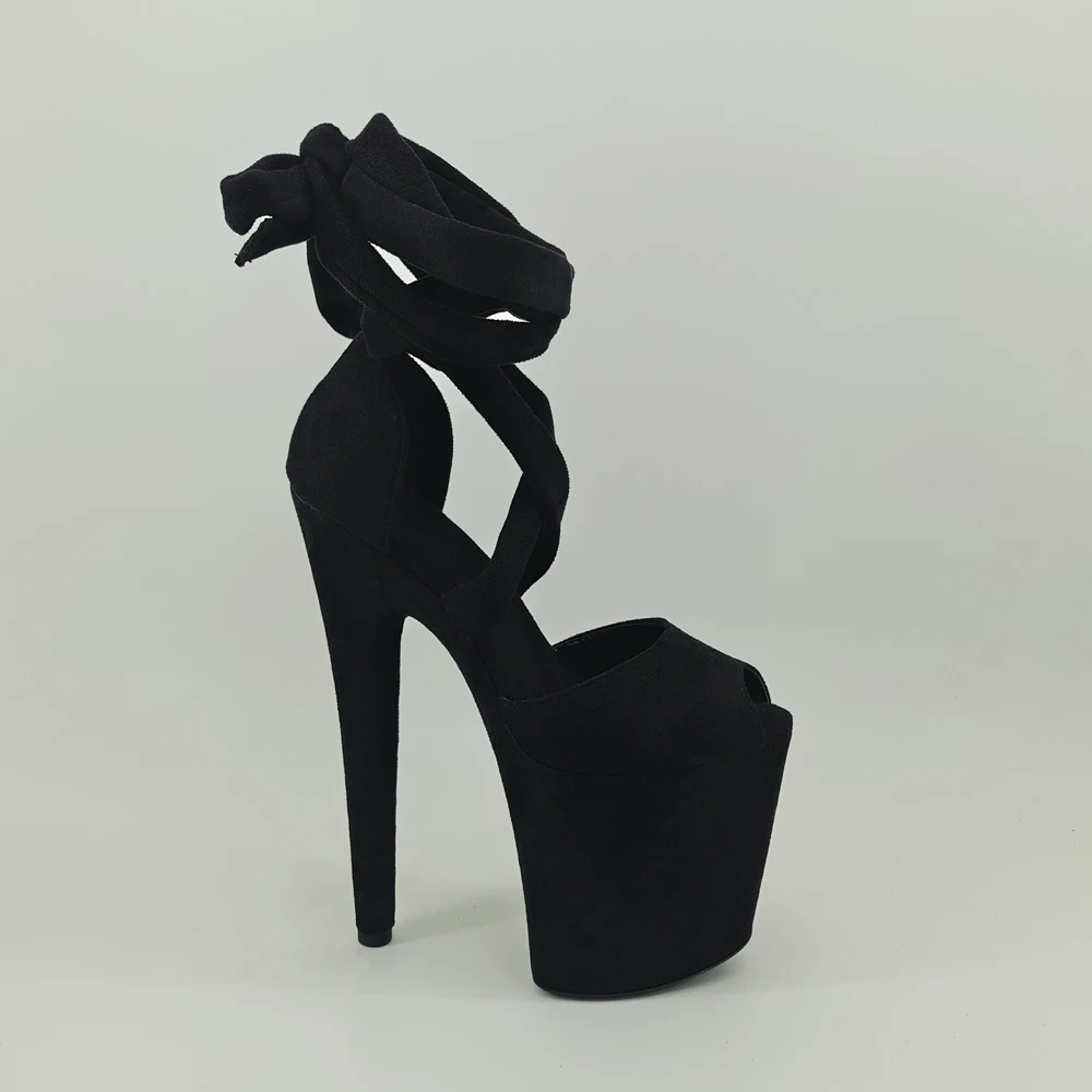 Leecabe 8Inch/20cm Women's Platform Sandals party High Heels Shoes Pole Dancing Shoes - Цвет: Black As Picture