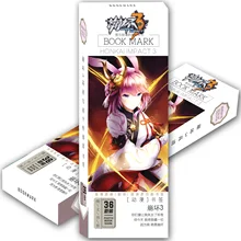 36 шт./компл. игра Honkai Impact 3 Аниме Бумага Закладка для книги мультфильм закладки книжные держатели вентиляторы подарочная карта