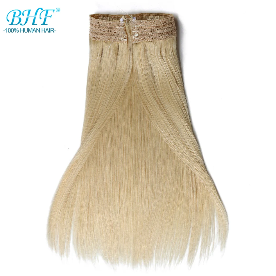 

BHF Straight Machine Made Remy Flip Human Hair No Clip Fish Line Hair Extension 110g Flip Wire Hair