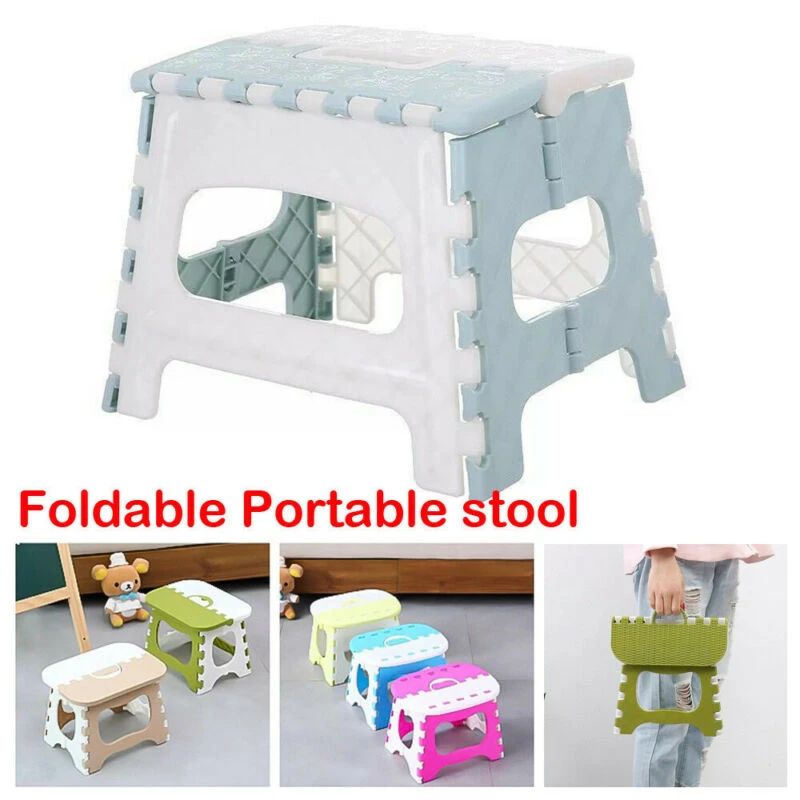Multifunctional Folding Step Stool Portable Plastic Foldable Chair Store Flat Ou