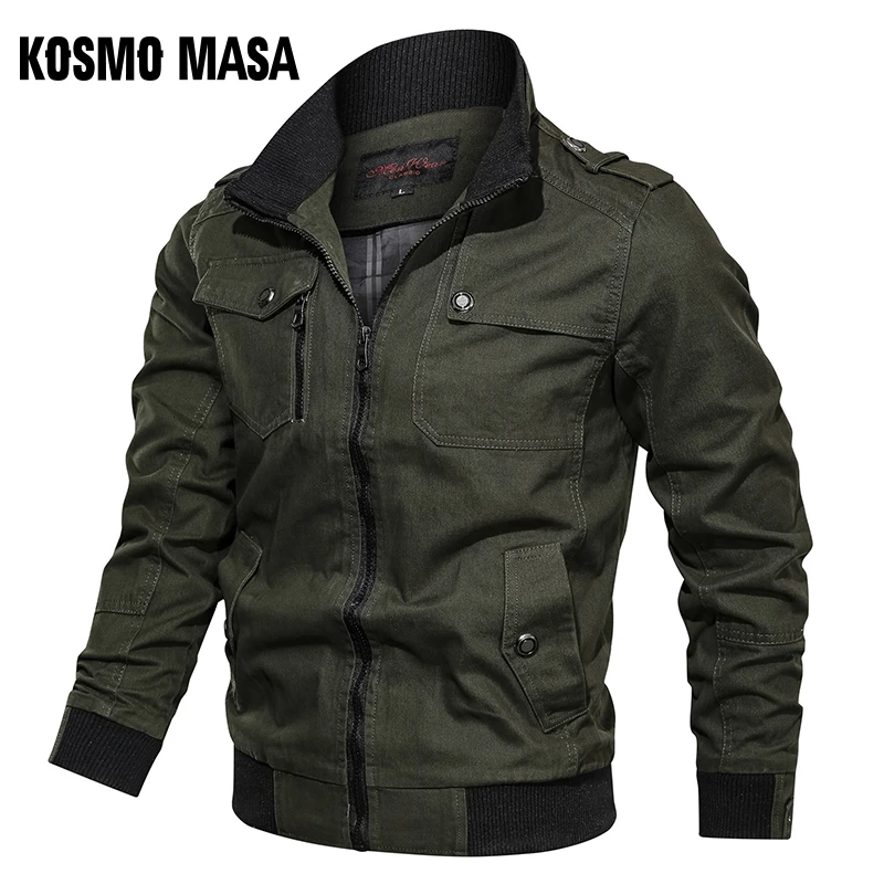 Billige KOSMO MASA Baumwolle Bomber Jacke Männer Windjacke Armee Military 2019 Frühling Herbst Casual männer Mäntel Und Jacken Für Männer MJ0087