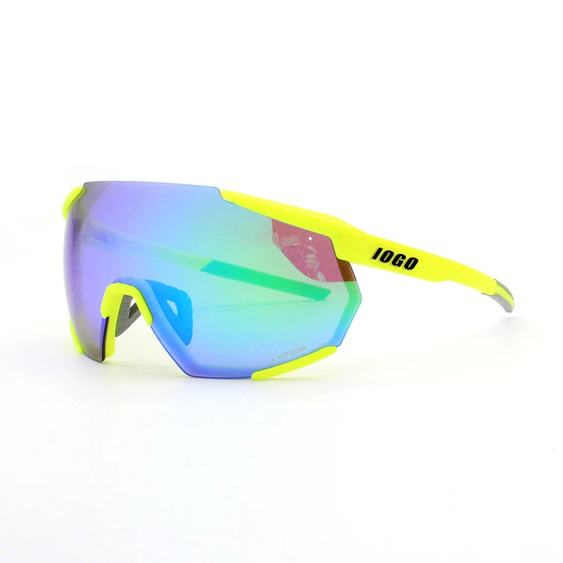 cycling sunglasses sports sunglasses outdoor hiking running goggles - Цвет: YellowLenGreen