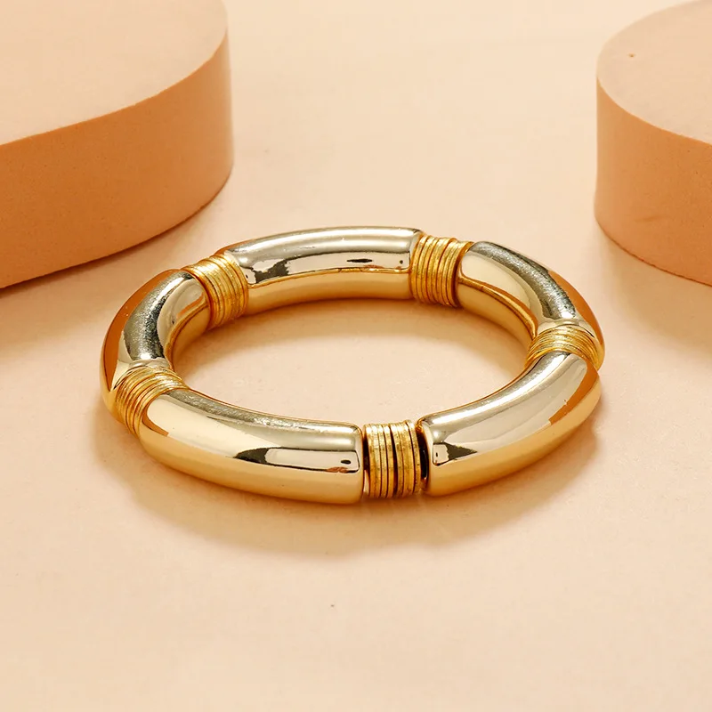 Bangle Bracelet Bilandi Retro Style Stretch Bracelet For Women Female Vintate Temperament Resin Acrylic Bracelet Modern Jewelry