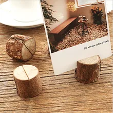 1/3pcs Wooden Stump Shape Photo Clip Card Holder Message Wedding Party Photo Holder School Picture Holder Home Decoration