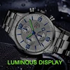 reloj hombre Luxury Business Men Watchs Stainless Steel Quartz WristWatch Male Leather Calendar Luminous Clock relogio masculino 2
