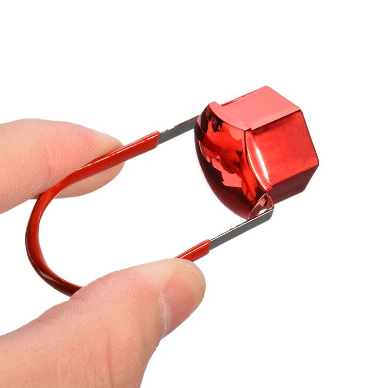 20pcs/set Red Universal 17mm Wheel Nut Bolt Cover Cap with 2 Removal Tool Set Exterior Decoration Protecting Bolt Rims