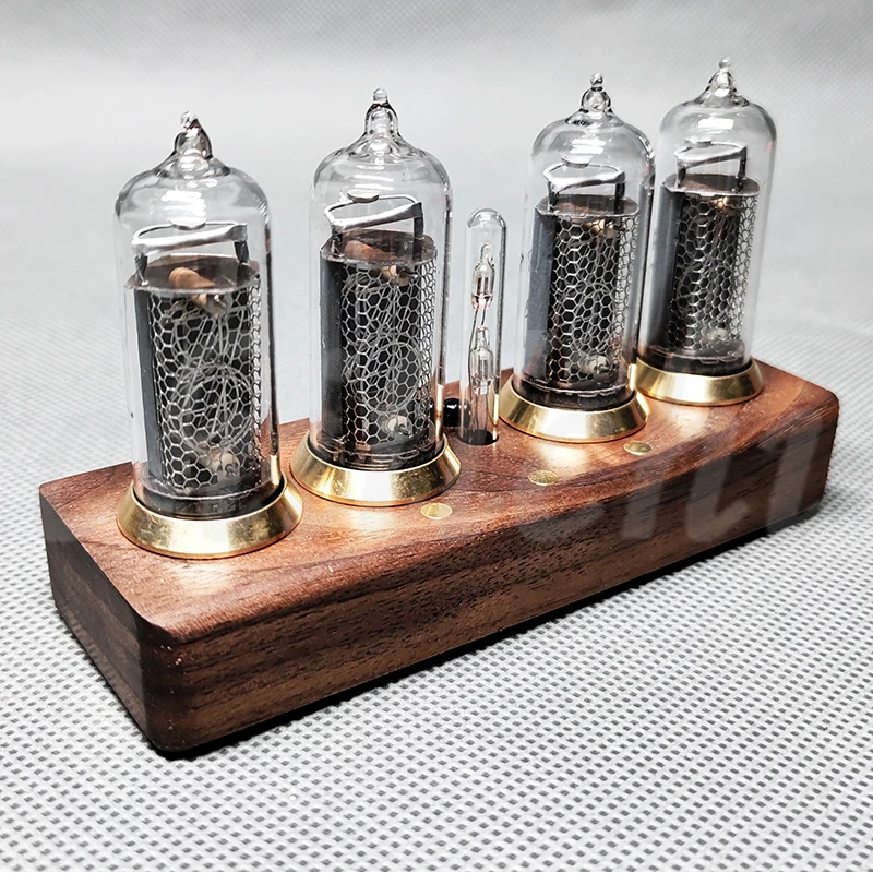 Glow tube bluetooth clock former Soviet Union IN14 glow tube clock digital solid wood desk alarm gift plug-in