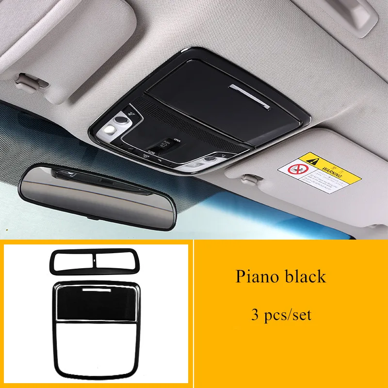 Piano black 5 цветов 3 шт./компл. крыши автомобиля чтение светильник обрезки ABS интерьера Аксессуары для Honda Accord для Honda INSPIRE - Название цвета: Piano black