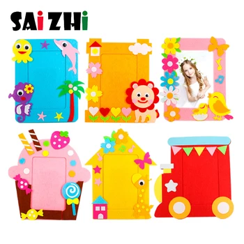 

Creative Non-woven DIY Cartoon Photo Frame Children Hand-made Material Package Educational Toy Craft Kindergarten Art Class Kits