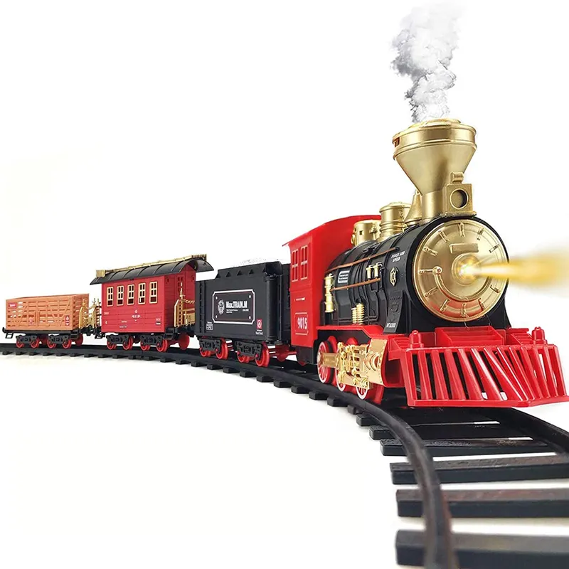 Haktoys Railway King Classical Freight Train Set Battery Operated Ready to Play 