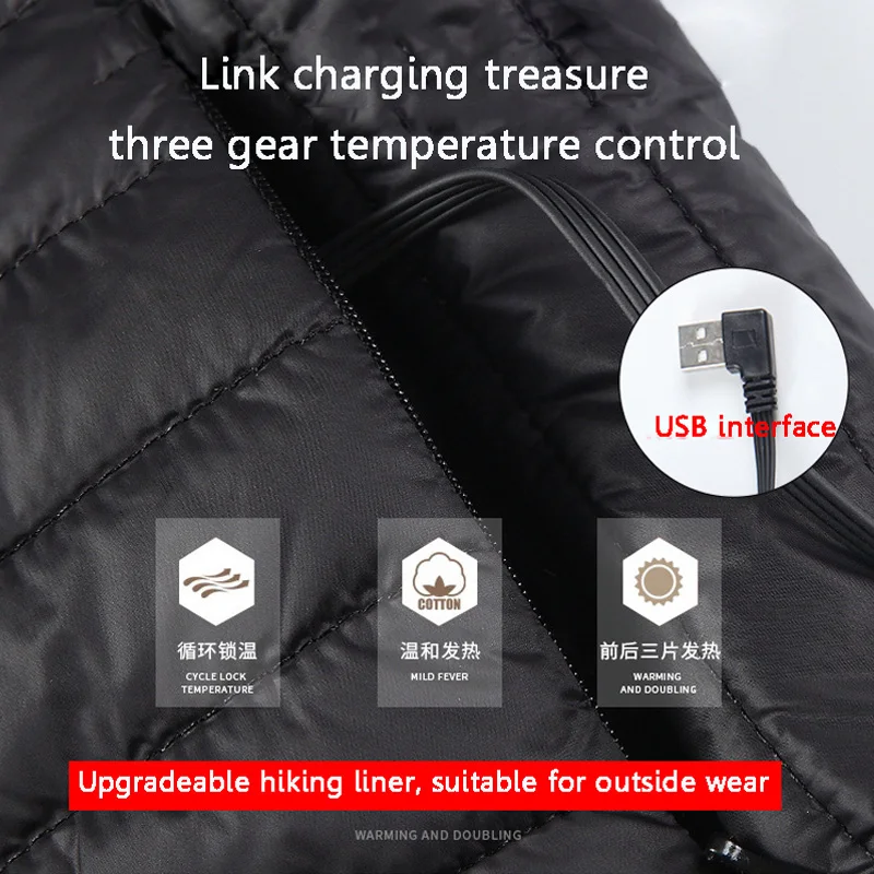 Зимняя одежда Мужская Новая Инфракрасная USB электрическая куртка с подогревом