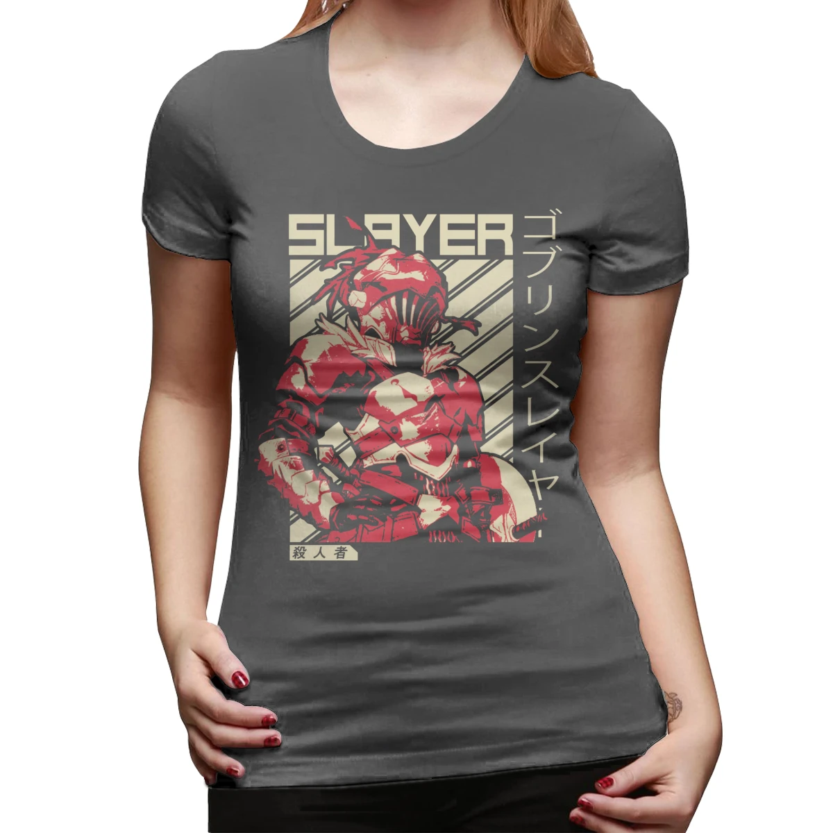 Slayer T-Shirt Goblin Slayer Anime Shirt T Shirt Printed White Women tshirt Cotton Oversized Ladies Tee Shirt