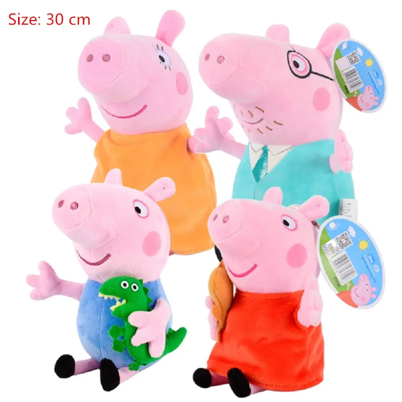 Оригинальные Peppa Pig семья Свинки Пеппы плюшевые игрушки Свинья Семья Детские вечерние украшение-Кукла Мягкие животные плюшевые игрушки кукла подарок