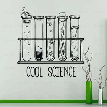 

Laboratory Wall Decal Cool Science Test Tube Vinyl Sticker Chemistry Classroom Art Decor Home Interior Design Bedroom Mural