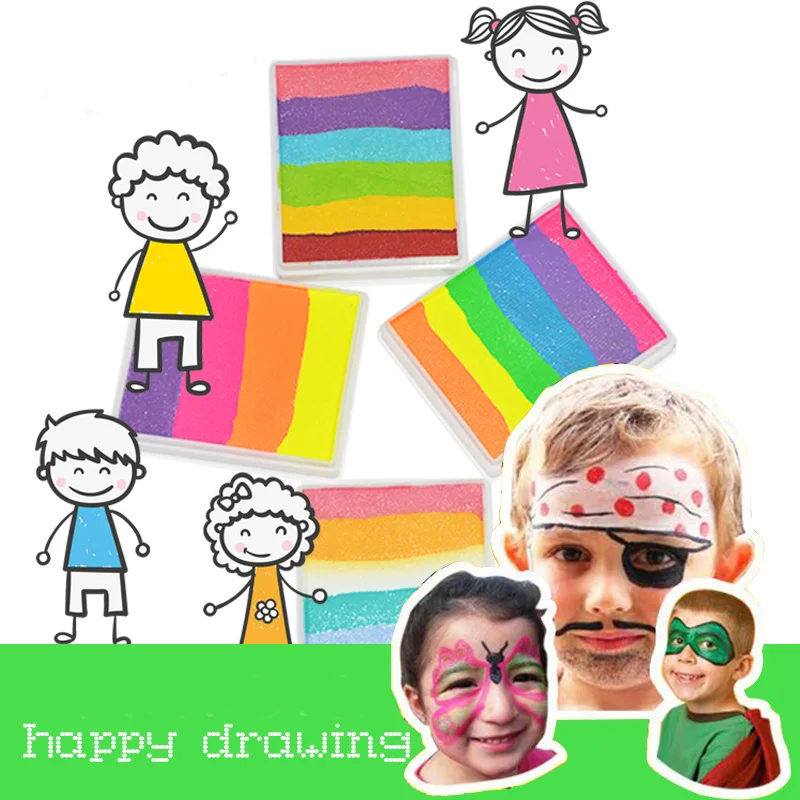 Радужные флюоресцентные цвета краска для лица обычная неоновая УФ тела