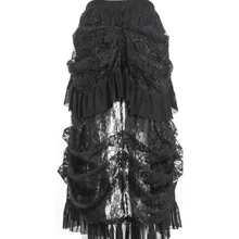 SAGACE, женская мода, готический стиль, стимпанк, многослойные, панк, кружево, необычные, вечерние, длинная юбка, полиэстер, пэчворк, плиссированная, кружевная юбка, 15 октября