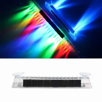

1 Pc Car Warning Strobe Light 7 Colors Auto Outdoor Rear Windshield Decoration Lights 16LED Solar Energy Lamp For Car Accessorie