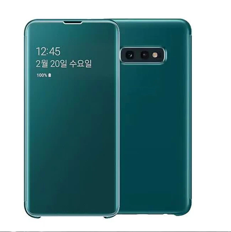 Новое поступление, умный зеркальный Флип 360 чехол для телефона для samsung Galaxy S9 S10 Plus, прозрачный чехол для samsung S10e, умный чехол для телефона