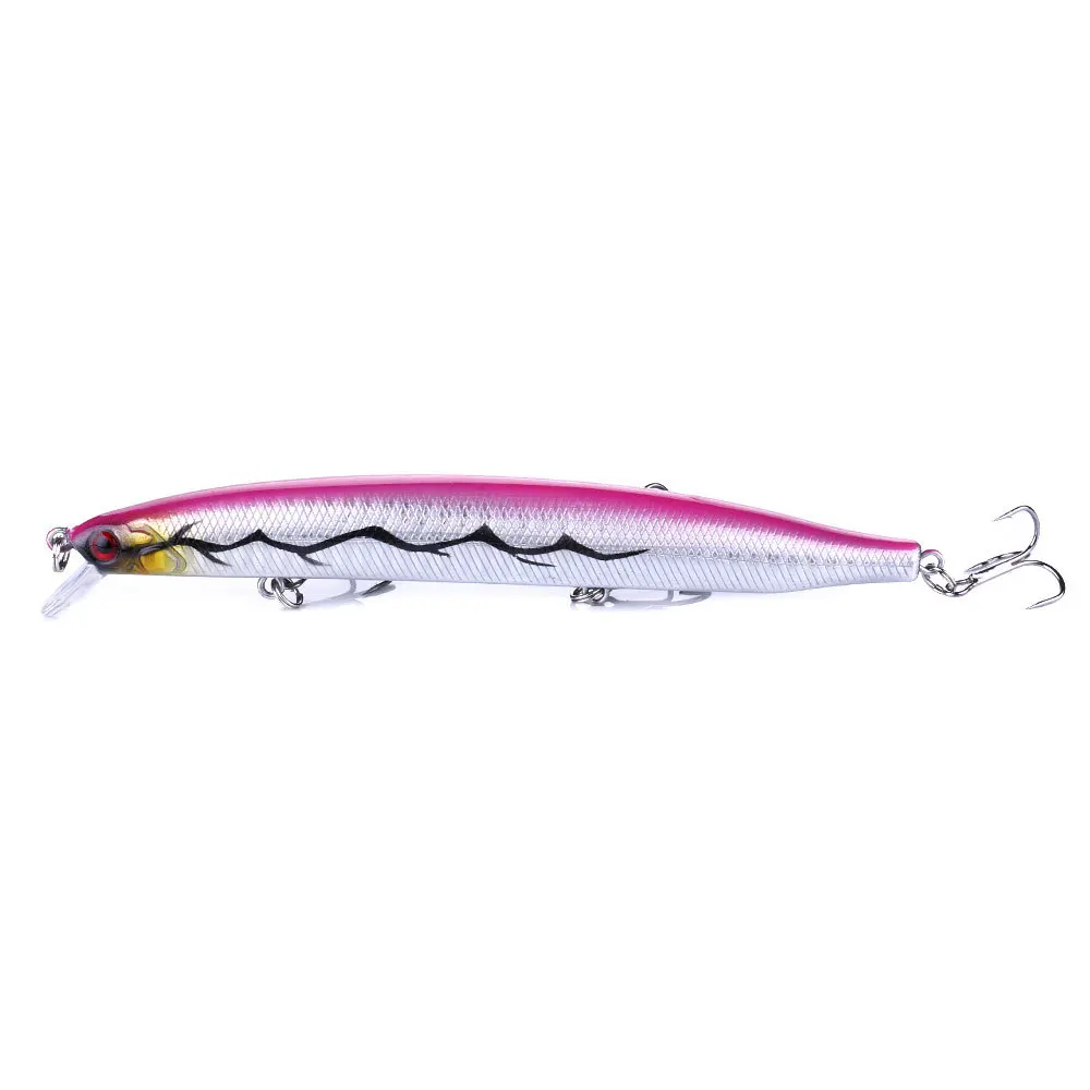 

1PCS Fishing lure plastic Minnow 13.5CM 18G freshwater artificial bait sea fishing hard lures 3 hooks for fishing