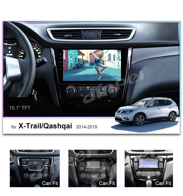 Sale Dinpei Android 9.0 Car Radio Multimedia Player For  Nissan X-Trail Qashqai 2014 2015-2019 GPS Navigation Carplay 4G wifi video 0