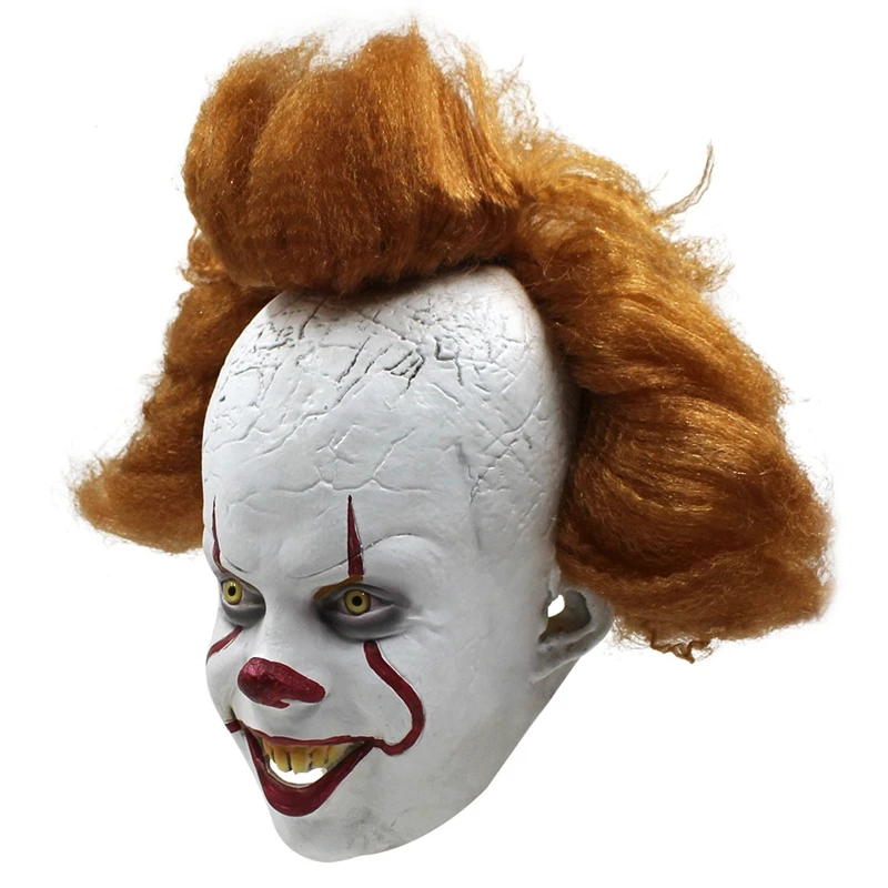 Стивен Кинг это маска Pennywise ужас одежда для клоуна маска волосы клоун латексные маски Хэллоуин Страшные гримасы аксессуары для косплея
