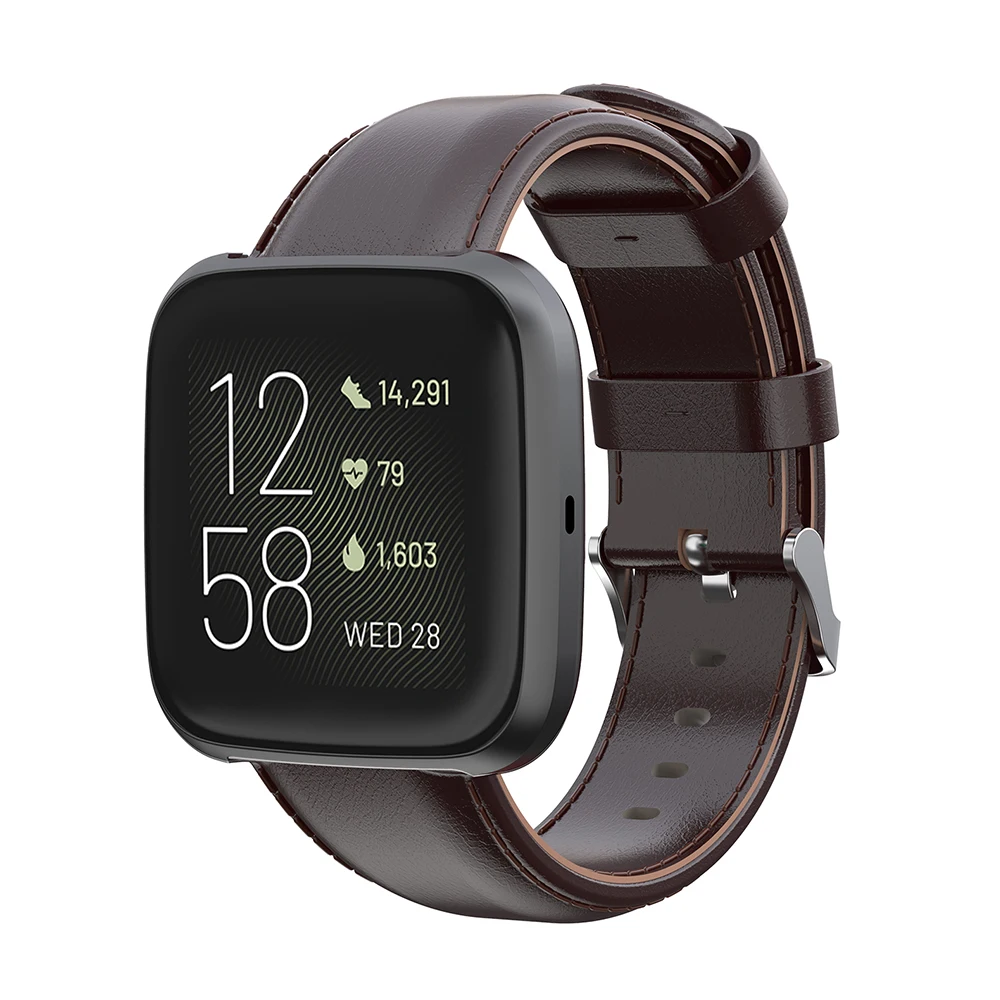 Ремешок для часов с пряжкой Для Fitbit Versa 2 Versa Lite кожаный ремешок для часов 23 мм сменный ремешок для умных часов спортивный браслет