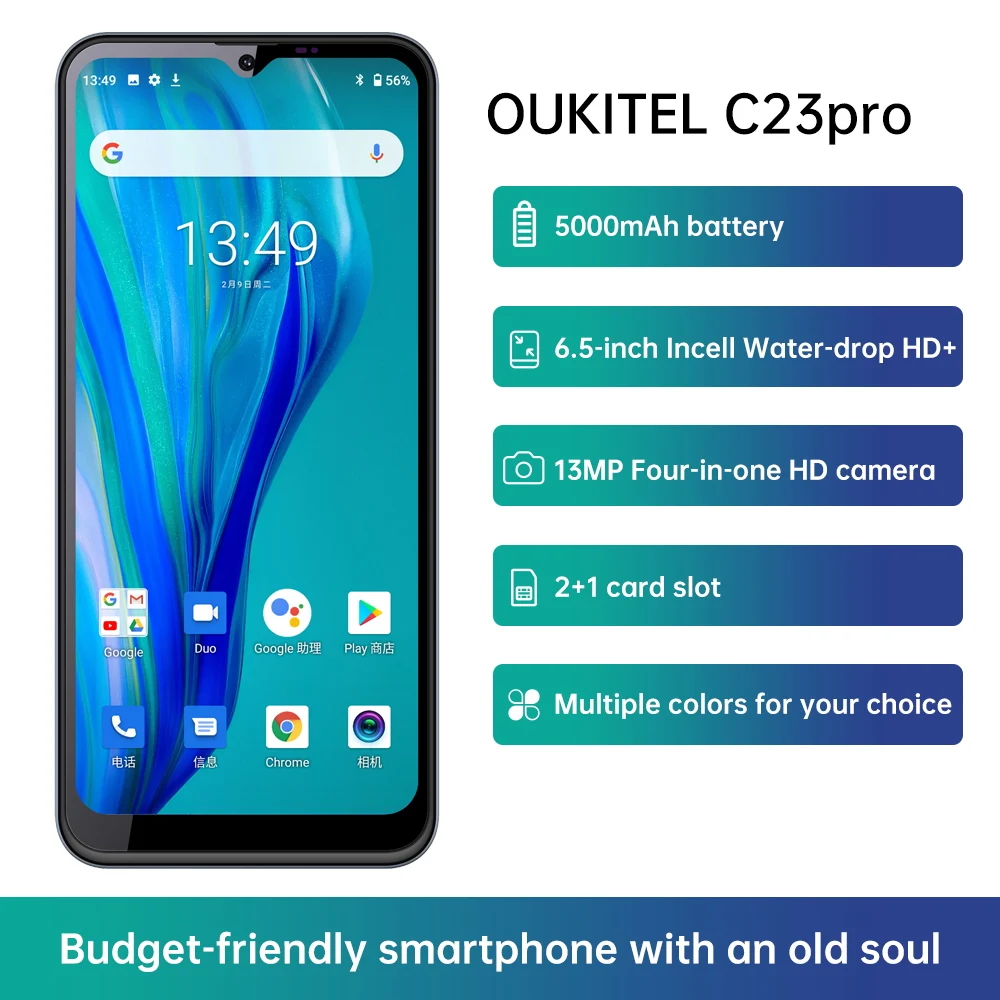 Tanio 6.53 calowy Oukitel C23pro 4G Android 10.0