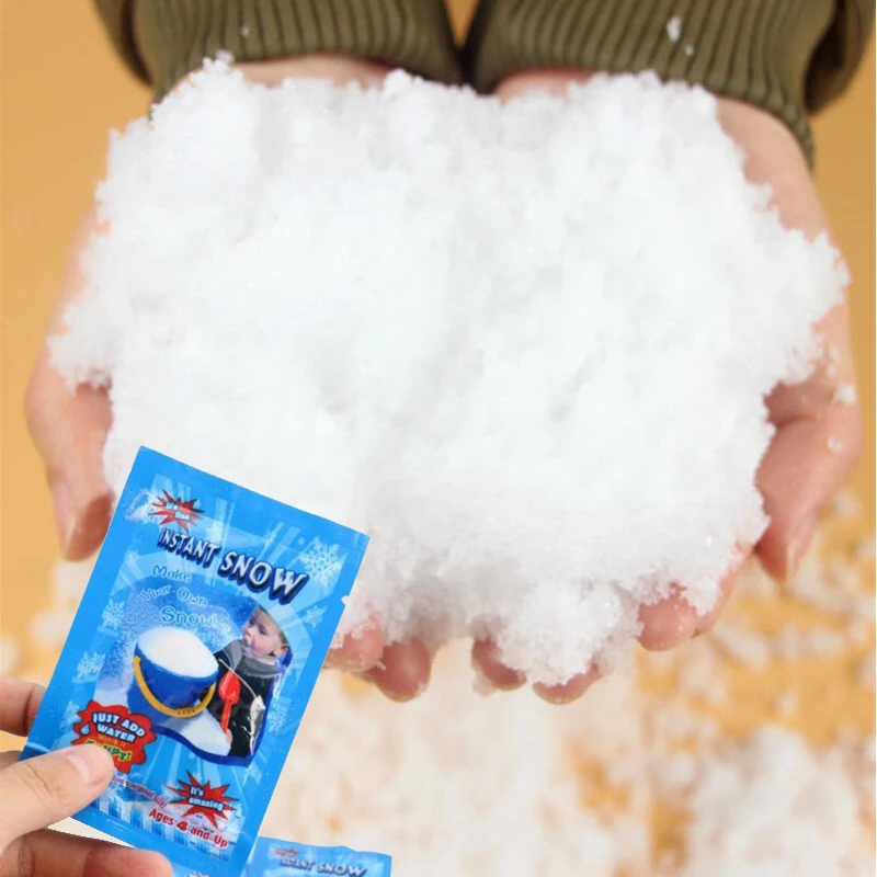 

1 Pack Artificial Snow Instant Snow Powder Flu 2020 Winter Decoration White Snowball for Children Snowball Fight New Arrivals E