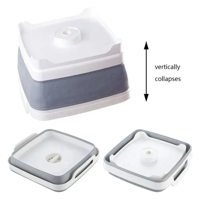 Dish Tub, Food Strainers Collapsible Fruits Drainer Basket Vegetable Sink Colander Draining Basket