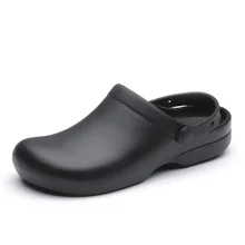 WAKO Professional Chef/Hospital Work Anti-slip EVA Surgical Shoes Men Cook Shoes Surgery Scrubreathable Shoes Black Shoe