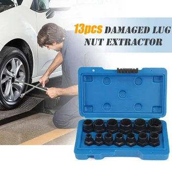 

5pcs / 11pcs / 13pcs Damaged Lug Nut Extractor Socket Remover Tools With Storage Box Hand Tool Sets Home DIY