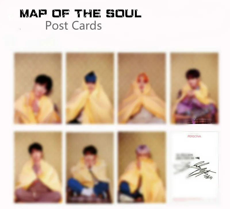

[MYKPOP]KPOP MAP OF THE SOUL:PERSONA Post Card, 7pcs/set-6sets, KPOP Bangtan Fans Collection SA19120706