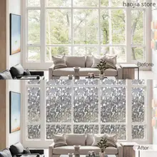 Новинка, не клеящиеся электростатические наклейки, стеклянная оконная пленка для ванной комнаты, самоклеящаяся цветная пленка для окна, 3D Хрустальная сосулька