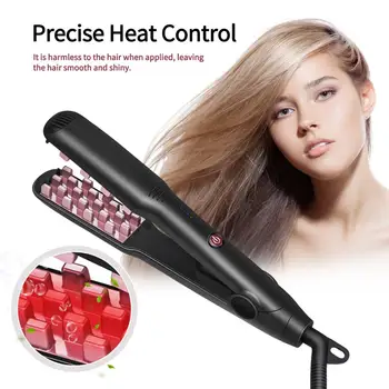 

Volumizing Hair Iron Straightener Professional Hair Straightening Fast Ceramic Corrugated Curling Iron Hair Curler Crimping Tool