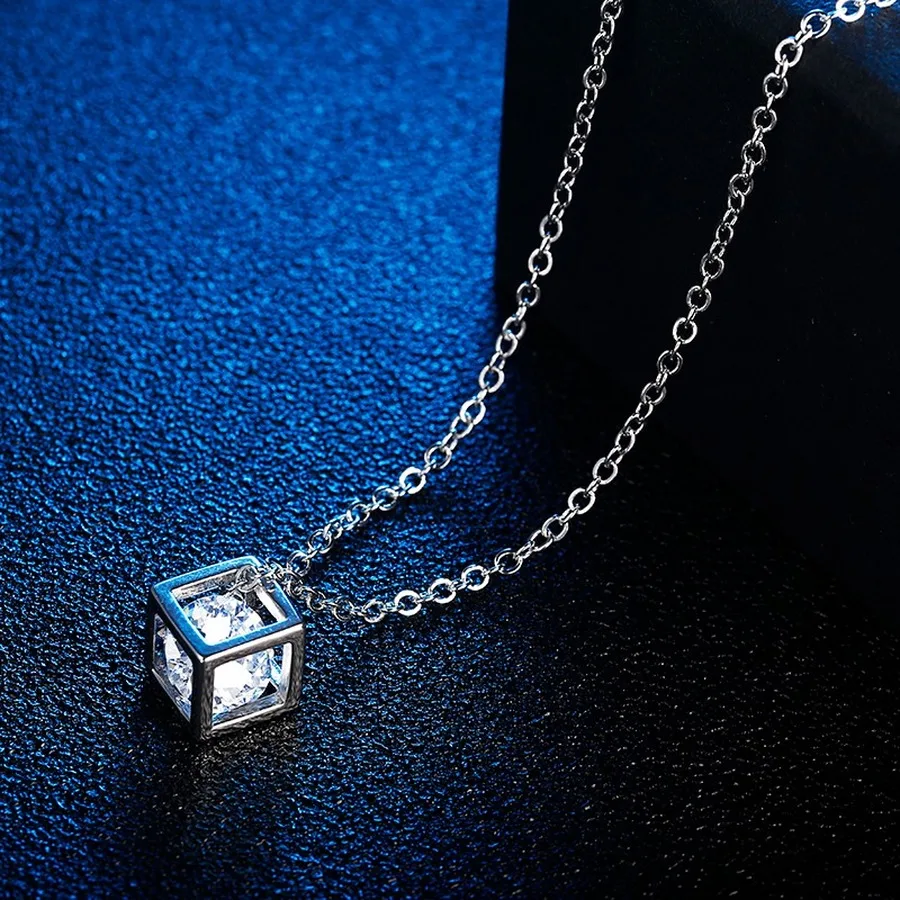 Love Rubik ожерелье куб для женщин 2019 Новая мода индивидуальное циркониевое