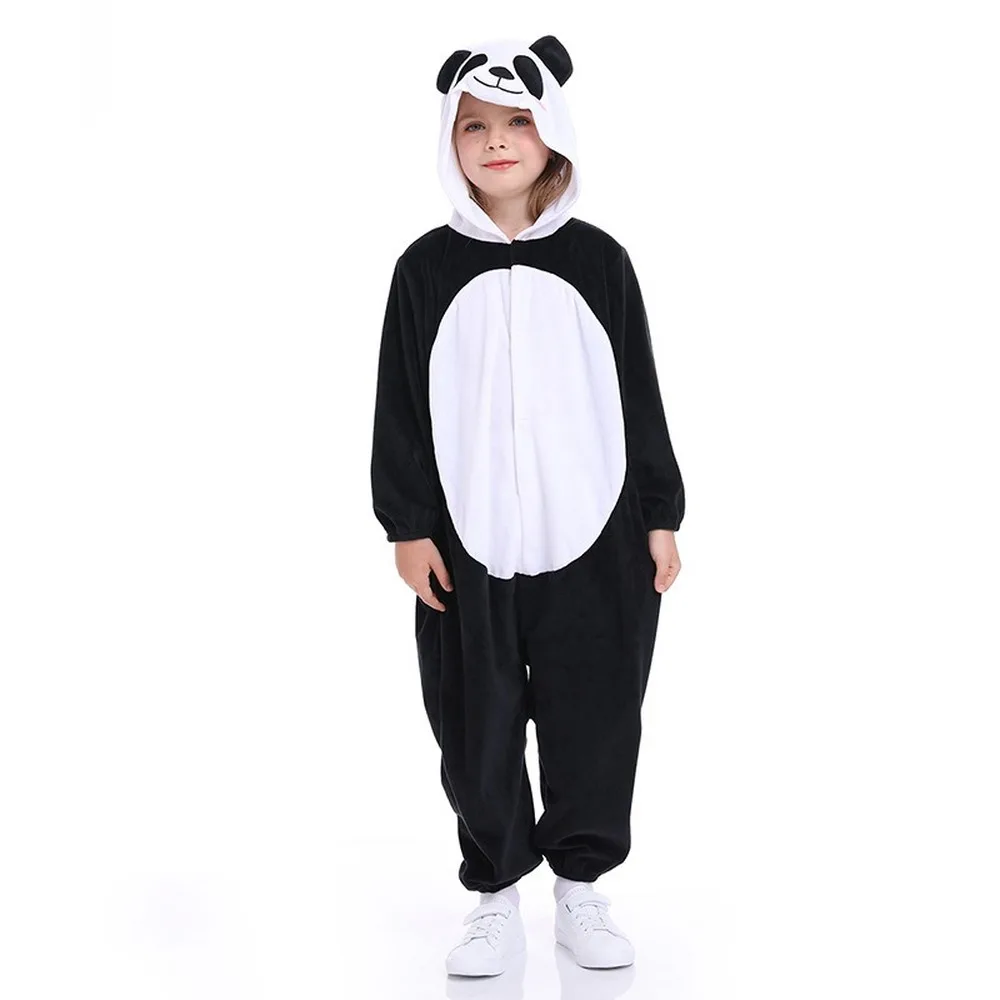 Kid Animal Cosplay Costume for Halloween Make Up Party Unisex Panda Hooded Jumpsuit for Carnival Theme Party Stage Performance Kid Animal Cosplay Costume for Halloween Make Up Party Unisex Panda Hooded Jumpsuit for Carnival Theme Party Stage Performance